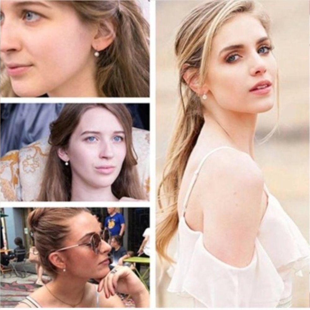 NEW 925 Silver Natural Freshwater Pearl Earrings - Picture 9 of 13